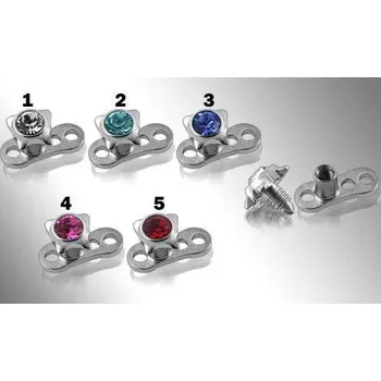 Piercing Piercingate Microdermal piercing PMD00046 - Barva/Motiv: Čirá