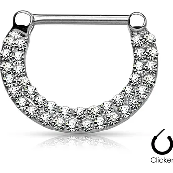 Piercing Piercingate Piercing do bradavky PBR00022 - Barva/Motiv: Růžová, Průměr kroužku: 12 mm, Průměr tyčky: 1,2 mm