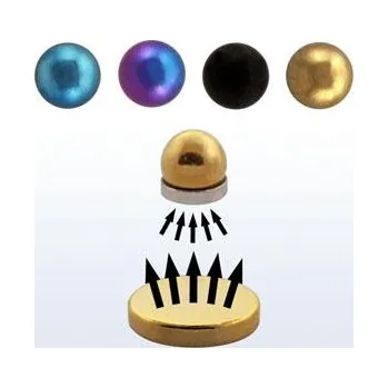 Piercing Piercingate Falešný piercing - magnetický PFA00173 - Barva/Motiv: Modrá