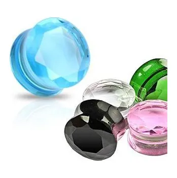 Piercing Piercingate Plug do ucha PTP00134 - Barva/Motiv: Zelená, Průměr Tunely, plugy, roztahováky: 12 mm