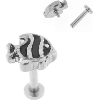 Piercing Piercingate Labreta s rybičkou PLA00244 - Délka tyčky: 6 mm, Průměr tyčky: 1,2 mm
