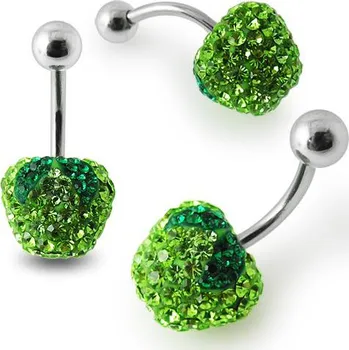 Piercing Piercingate Piercing se stříbrnou kuličkou a příslušenstvím s krystaly PBSW00043