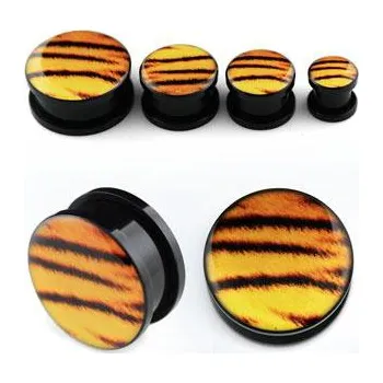 Piercing Piercingate Plug do ucha - tygr PTP00112 - Průměr Tunely, plugy, roztahováky: 8 mm