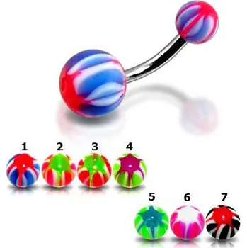 Piercing Piercingate Piercing do pupíku PBK00160 - Barva/Motiv: 1