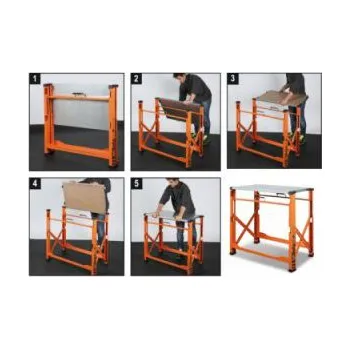 Dílenský stůl skládací pracovní ponk do servisního auta pro řemeslníky a servisní pr