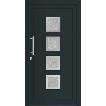 Vchodové dveře Vchodové dveře plastové A2350 100 L antracit/bílá
