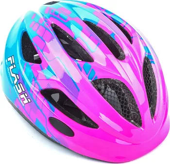 Cyklistická přilba Author Flash LED In-Mold X8 neonová růžová/modrá 47-51