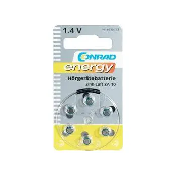 Článková baterie Baterie Conrad ZA10 6ks PR70 knoflíková 650493