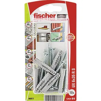 Hmoždinka Univerzální hmoždinka Fischer UX 6x35 se šroubem, balení 10 ks