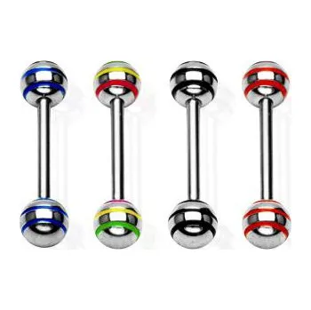 Piercing Piercingate Piercing do jazyka PCI00153 - Barva/Motiv: Červená