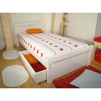 Dětská postel ROALHOLZ Bílá postel z masivu DOLLY 90x200 smrk