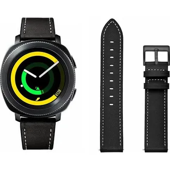 Ostatní příslušenství k chytrým hodinkám eses Kožený prošívaný řemínek - Černý, 20 mm