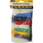 Stahovací páska, barevné, 2,5 x 100 mm, 900 kusů