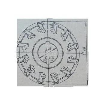 Fréza Fréza kotoučová se vsazenými břity - 200x50x28 mm ČSN 222310, Narex, zašlu foto (Vnější průměr 200, otvor 50 mm, šířka 28 mm)