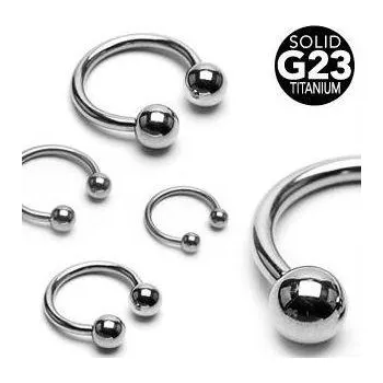 Piercing Piercingate Podkova s kuličkami PPO00065 - Kuličky: 3 mm, Průměr podkovy: 10 mm, Průměr tyčky: 1,2 mm