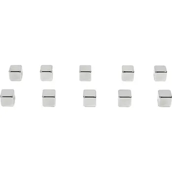 Dekorativní magnet Magnetky Kostky stříbrné 10 ks