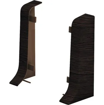 soklová lišta Koncovky L+P ke kanálkové liště, KSL50, wenge, 50 mm