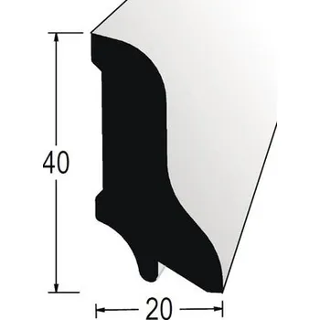 soklová lišta Podlahová lišta nastavovaná 20 x 40 x 2400 mm dub