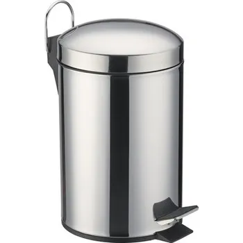 Odpadkový koš Odpadkový koš do koupelny nášlapný 3 litry nerez lesklý