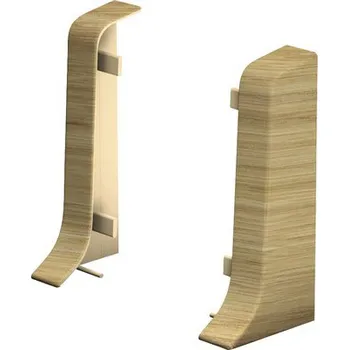 soklová lišta Koncovky L+P ke kanálkové liště, KSL50, dub rustik, 50 mm