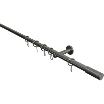 Garnýž Jednoduchá garnýž sada válec kovová Ø 20 mm 120 cm nerez