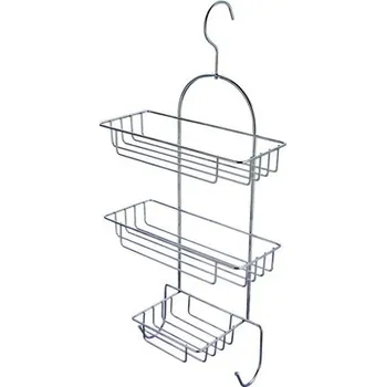 Koupelnový nábytek Sprchová police se 2 přihrádkami nerez