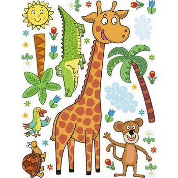 Samolepící dekorace Samolepka na zeď, dětský motiv, žirafa 65x85 cm