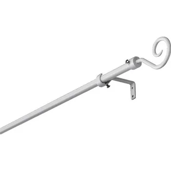 Teleskopická garnýž sada šnek kovová Ø 13/16&nbsp;mm 100-200&nbsp;cm bílá
