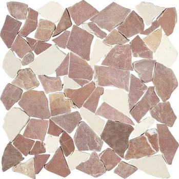 Obklad Kamenná mozaika Biancone & Rosso Verona 30,5x30,5cm