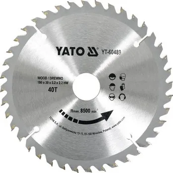 Příslušenství k nářadí Pilový řezný kotouč na dřevo Yato YT-60489, 190 x 30 mm 40z