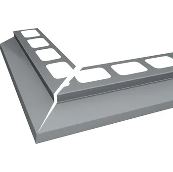 Stavební profil Balkonový profil Bravo rohový 1000 x 1000 mm hliník šedý