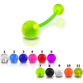 Piercing Piercingate Piercing do pupíku PBK00074 - Barva/Motiv: Černá