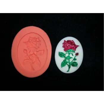 Brož Silikonová formička Brož s růží 5054