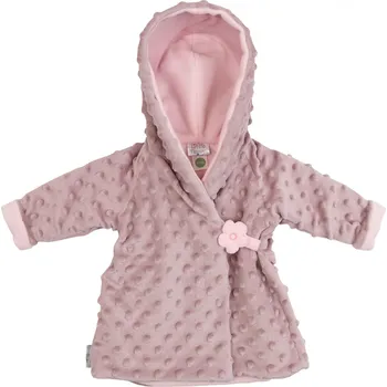 Kojenecká bunda fialkový zavinovací kabátek minky