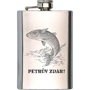 Termohrnek Bohemia Gifts Placatka na alkohol pro rybáře 100 ml - Petrův zdar