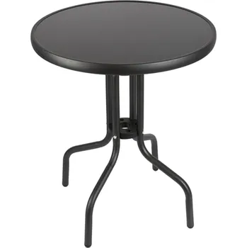 Zahradní stůl Garden King Zahradní stolek kovový se skleněnou deskou 60 cm antracit