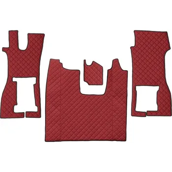 autokoberec Kožené koberce Scania R od 2016 - spolujezdec pevná sedačka, červené