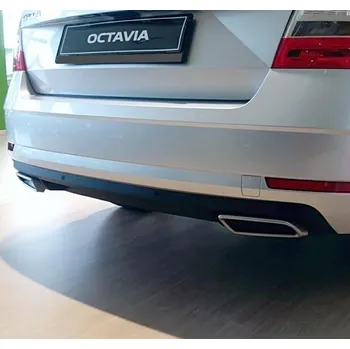 Koncovka výfuku Dummy - koncovky výfuku, Alu Brush - Octavia III./ Facelift, r.v.2013/2017