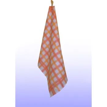 Utěrka Olzatex Utěrka bambusová - karo oranž