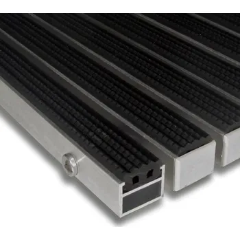 Rohožka Gumová hliníková čistící vstupní venkovní rohož Alu Standard - 100 x 150 x 2,7 cm