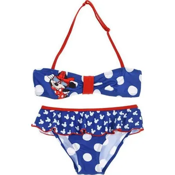 Dívčí plavky SUN CITY Dívčí plavky bikiny Minnie Mouse puntíky modré Velikost: 128 (8 let)