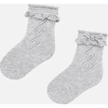 Kojenecké oblečení MAYORAL dětské vyšívané ponožky šedé - EU21 - 18 měs.