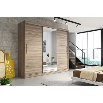 Šatní skříň Skříň Albatros se zrcadlem 250cm Dub sonoma