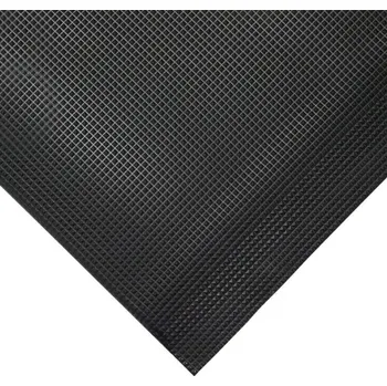 Rohožka Černá gumová protiskluzová protiúnavová průmyslová rohož - 90 x 60 x 1 cm