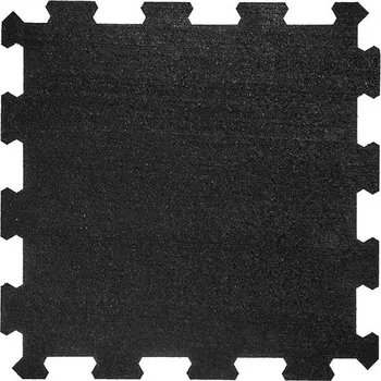 Černá pryžová modulární fitness deska (střed) SF1050 - délka 47,8 cm, šířka 47,8 cm a výška 1 cm