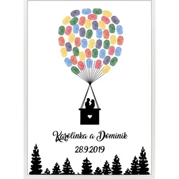 Svatební dekorace Svatební strom balón - 30x40 cm