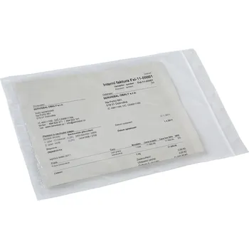 Obalový materiál 100 ks - Sáček rychlouzavírací PE 160x220/0,05 s kapsou