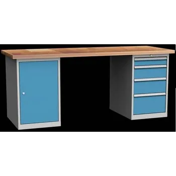 Dílenský stůl Ponk - set DPS 26 dílenský stůl šíře 2000 mm Barvy skříní	 šedo-sv.modrá RAL5012