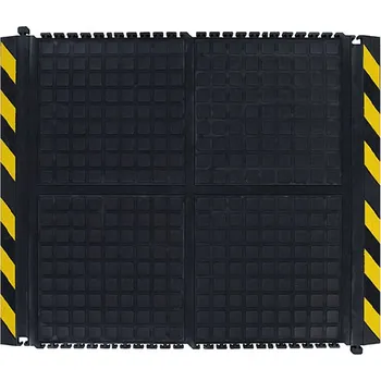 Rohožka Černo-žlutá podlahová protiúnavová rohož (střed) - délka 91 cm, šířka 111 cm a výška 1,9 cm