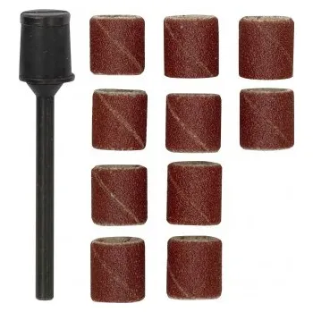 Proxxon Brusná pouzdra - sada 10 ks + trn - zrnitost 150, 28980